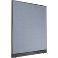 Global Equipment Interion    Electric Office Partition Panel, 60-1/4"W x 64"H, Blue 238639EBL